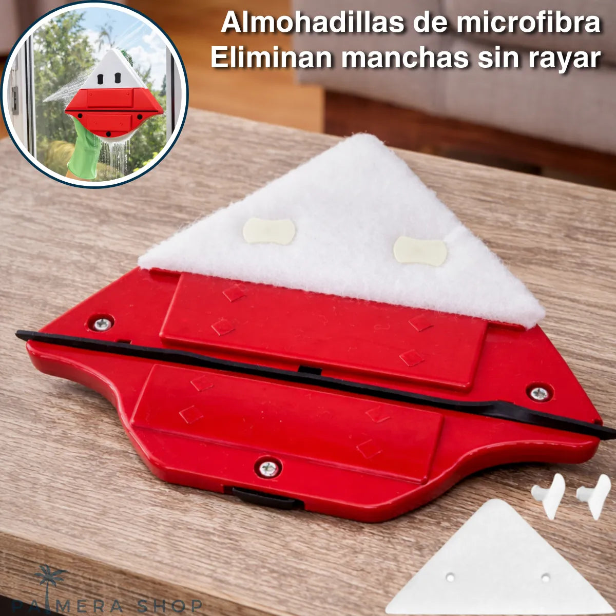 Limpiador de vidrios magnético