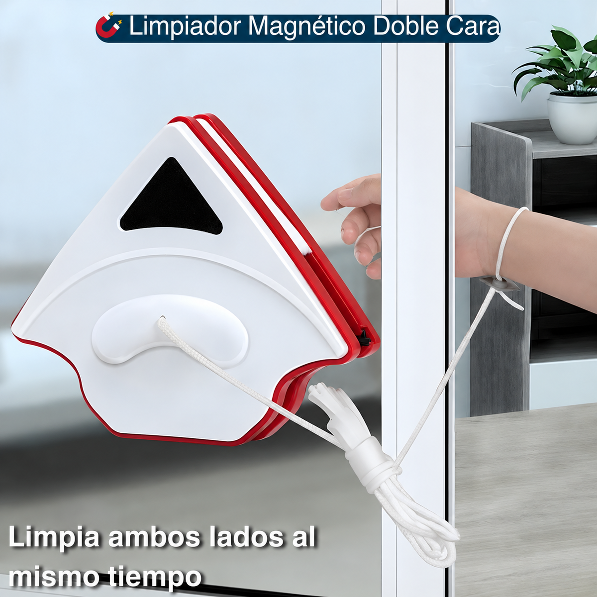Limpiador de vidrios magnético